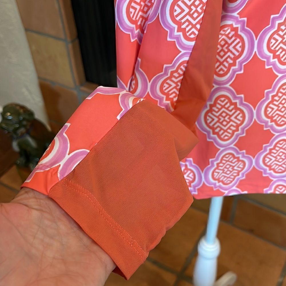 Cabana Life Coral Geo 1/2 Zip top, M! - Picture 5 of 10